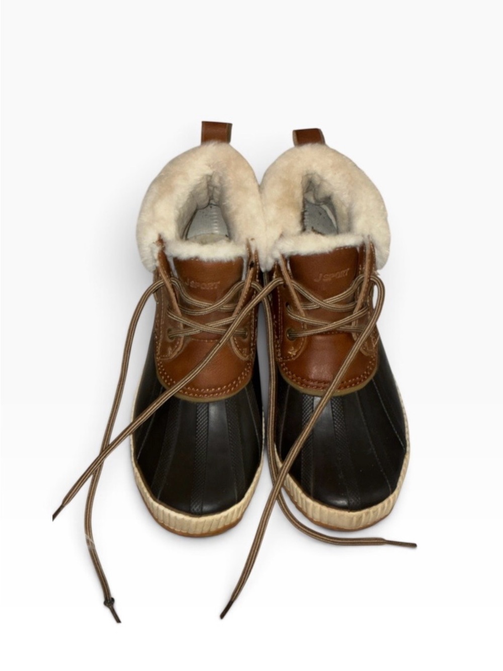 JSport by Jambu Women's Mary Rain Winter Duck Boots soft faux fur trim Sz 8